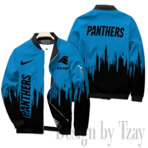 Carolina Panthers Full Zip Bomber Jacket For Men AZCBJ285