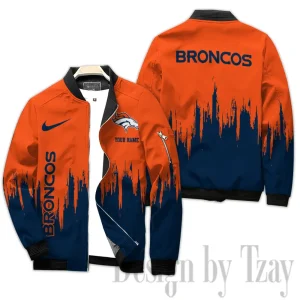 Denver Broncos Full Zip Bomber Jacket For Men AZCBJ290