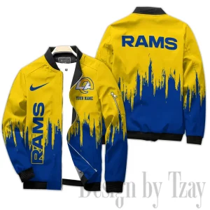Los Angeles Rams Full Zip Bomber Jacket For Men AZCBJ299