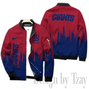 New York Giants Full Zip Bomber Jacket For Men AZCBJ304