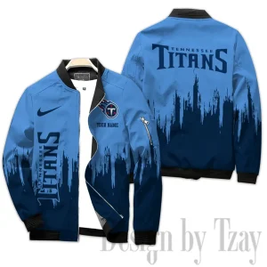 Tennessee Titans Full Zip Bomber Jacket For Men AZCBJ311