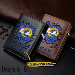 Los Angeles Rams Men Wallet Pu Leather Gift Purse SPTLVW1101