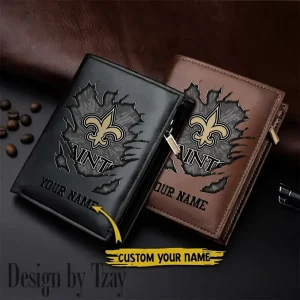 New Orleans Saints Men Wallet Pu Leather Gift Purse SPTLVW1105