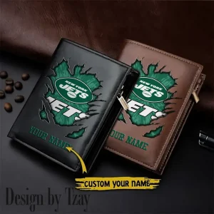 New York Jets Men Wallet Pu Leather Gift Purse SPTLVW1107