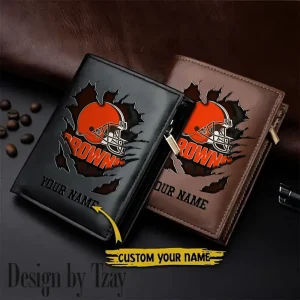 Cleveland Browns Men Wallet Pu Leather Gift Purse SPTLVW1122