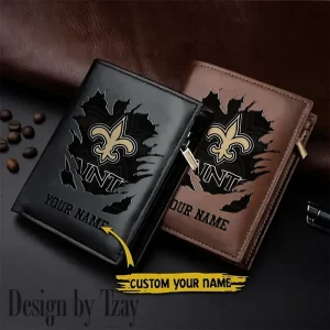 New Orleans Saints Men Wallet Pu Leather Gift Purse SPTLVW1137