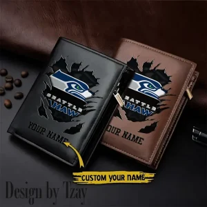 Seattle Seahawks Men Wallet Pu Leather Gift Purse SPTLVW1143