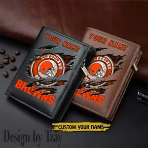 Cleveland Browns Men Wallet Pu Leather Gift Purse SPTLVW1154