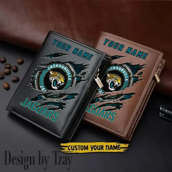 Jacksonville Jaguars Men Wallet Pu Leather Gift Purse SPTLVW1161