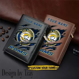 Los Angeles Rams Men Wallet Pu Leather Gift Purse SPTLVW1165