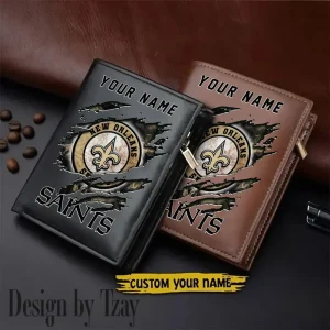 New Orleans Saints Men Wallet Pu Leather Gift Purse SPTLVW1169
