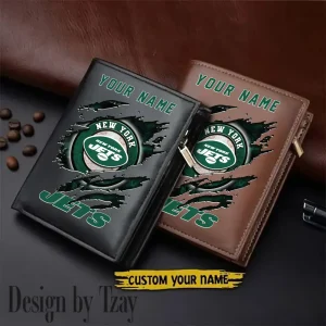 New York Jets Men Wallet Pu Leather Gift Purse SPTLVW1171