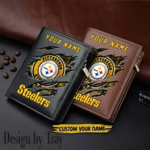 Pittsburgh Steelers Men Wallet Pu Leather Gift Purse SPTLVW1173
