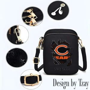 Chicago Bears Cute Shoulder Bag With Colorful Canvas Zipper Printed S9CBB653