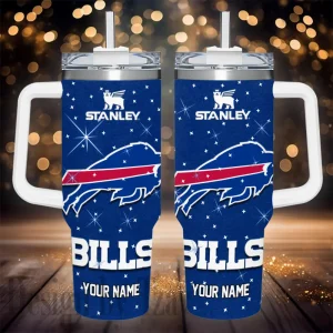 Buffalo Bills NFL Metal Style Custom 40oz Stanley Tumbler AZC40OZT835