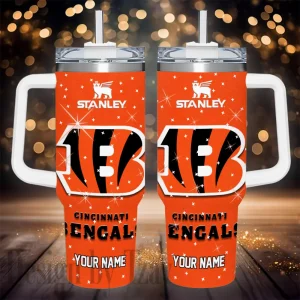 Cincinnati Bengals NFL Metal Style Custom 40oz Stanley Tumbler AZC40OZT838