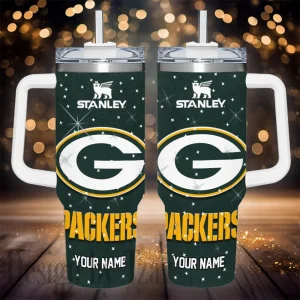 Green Bay Packers NFL Metal Style Custom 40oz Stanley Tumbler AZC40OZT843