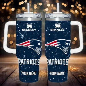 New England Patriots NFL Metal Style Custom 40oz Stanley Tumbler AZC40OZT853