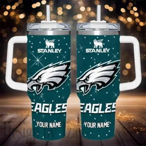 Philadelphia Eagles NFL Metal Style Custom 40oz Stanley Tumbler AZC40OZT857