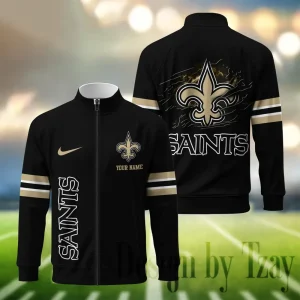 New Orleans Saints Standing Neck Zipper Jacket SPTSCJAFP122