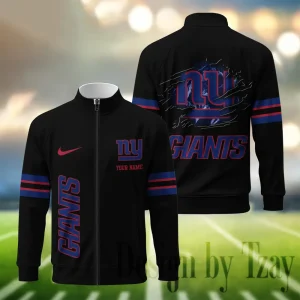 New York Giants Standing Neck Zipper Jacket SPTSCJAFP123