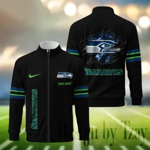 Seattle Seahawks Standing Neck Zipper Jacket SPTSCJAFP128