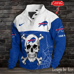Buffalo Bills Buttoned Collar Sweatshirt New Design 2025 S9DBSCH2096