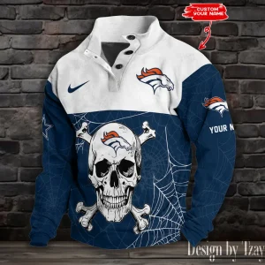 Denver Broncos Buttoned Collar Sweatshirt New Design 2025 S9DBSCH2102