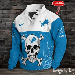 Detroit Lions Buttoned Collar Sweatshirt New Design 2025 S9DBSCH2103