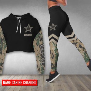 Dallas Cowboys Personalized Croptop Hoodie And Leggings BG284