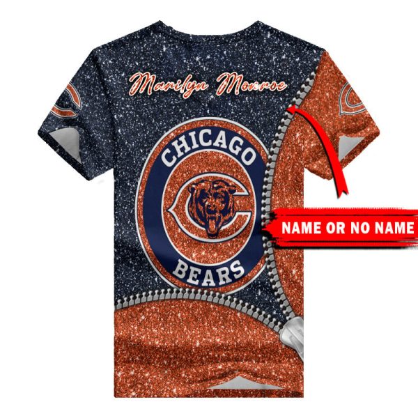 Chicago Bears Personalized V-neck Women T-shirt BG668 - Image 2
