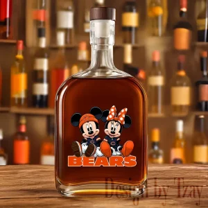 Chicago Bears NFL Personalized Whiskey Bottle New 2025 SPTWHBL038