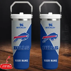 Buffalo Bills Portable Car Cup Stainless Steel 304 Tumbler Water Bottle 30oz AZFST362