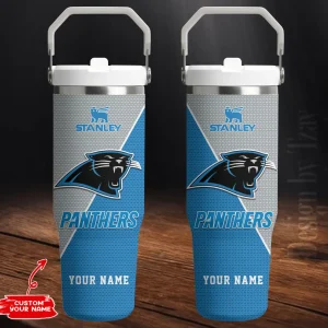 Carolina Panthers Portable Car Cup Stainless Steel 304 Tumbler Water Bottle 30oz AZFST363