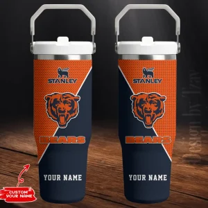 Chicago Bears Portable Car Cup Stainless Steel 304 Tumbler Water Bottle 30oz AZFST364