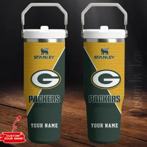 Green Bay Packers Portable Car Cup Stainless Steel 304 Tumbler Water Bottle 30oz AZFST370
