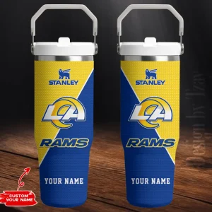 Los Angeles Rams Portable Car Cup Stainless Steel 304 Tumbler Water Bottle 30oz AZFST377