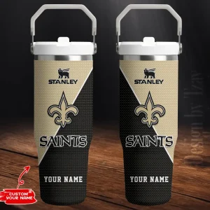 New Orleans Saints Portable Car Cup Stainless Steel 304 Tumbler Water Bottle 30oz AZFST381