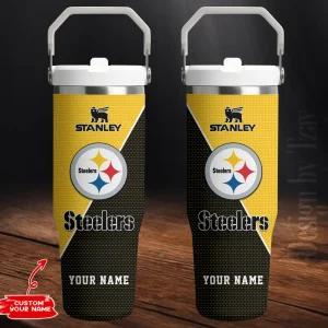 Pittsburgh Steelers Portable Car Cup Stainless Steel 304 Tumbler Water Bottle 30oz AZFST385