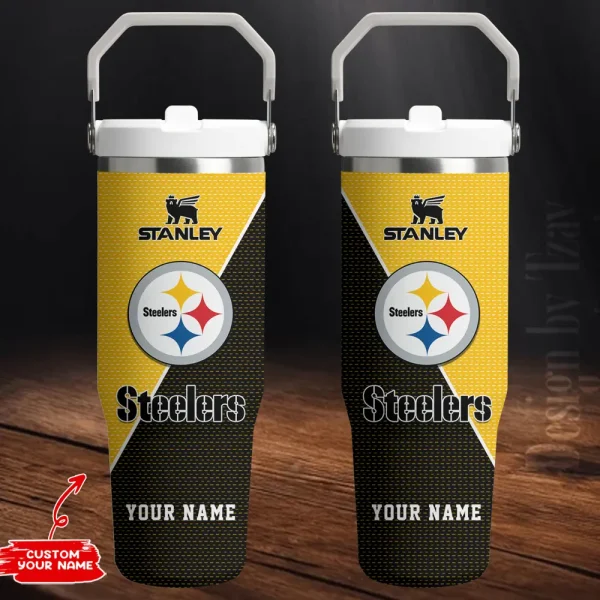 Pittsburgh Steelers Portable Car Cup Stainless Steel 304 Tumbler Water Bottle 30oz AZFST385