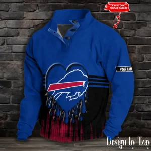 Buffalo Bills Buttoned Collar Sweatshirt New Design 2025 S9DBSCH2128