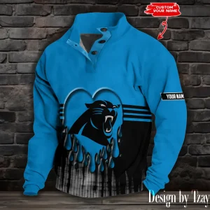 Carolina Panthers Buttoned Collar Sweatshirt New Design 2025 S9DBSCH2129
