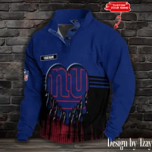 New York Giants Buttoned Collar Sweatshirt New Design 2025 S9DBSCH2148