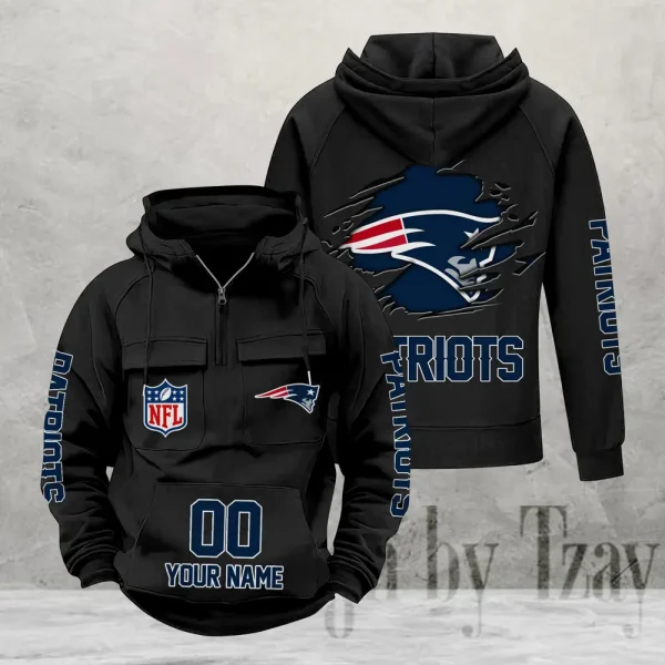 New England Patriots Fashionable Classic Street Hoodie AZVMHD1109 - Image 3