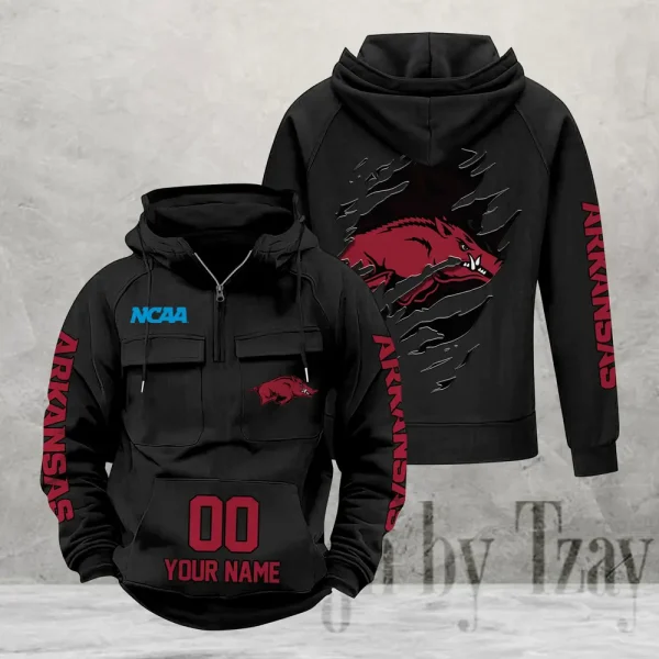 Arkansas Razorbacks Fashionable Classic Street Hoodie AZVMHD1123 - Image 3