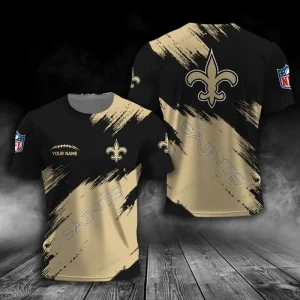 New Orleans Saints Trendy Men's 3D Printed T-shirt Fashion O-neck 2025 AZTS1615