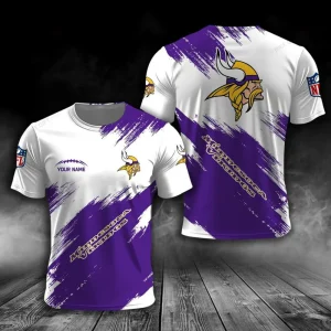 Minnesota Vikings Trendy Men's 3D Printed T-shirt Fashion O-neck 2025 AZTS1617