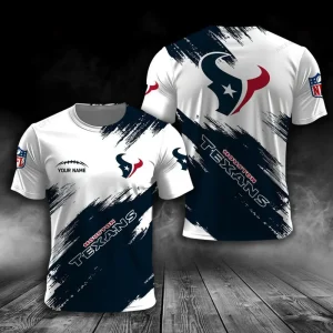 Houston Texans Trendy Men's 3D Printed T-shirt Fashion O-neck 2025 AZTS1625