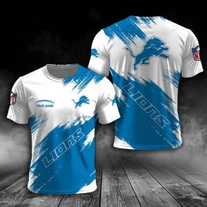 Detroit Lions Trendy Men's 3D Printed T-shirt Fashion O-neck 2025 AZTS1627
