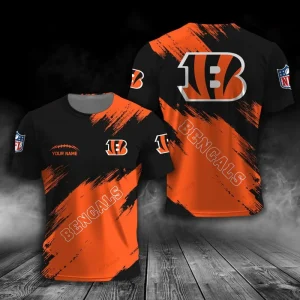 Cincinnati Bengals Trendy Men's 3D Printed T-shirt Fashion O-neck 2025 AZTS1631
